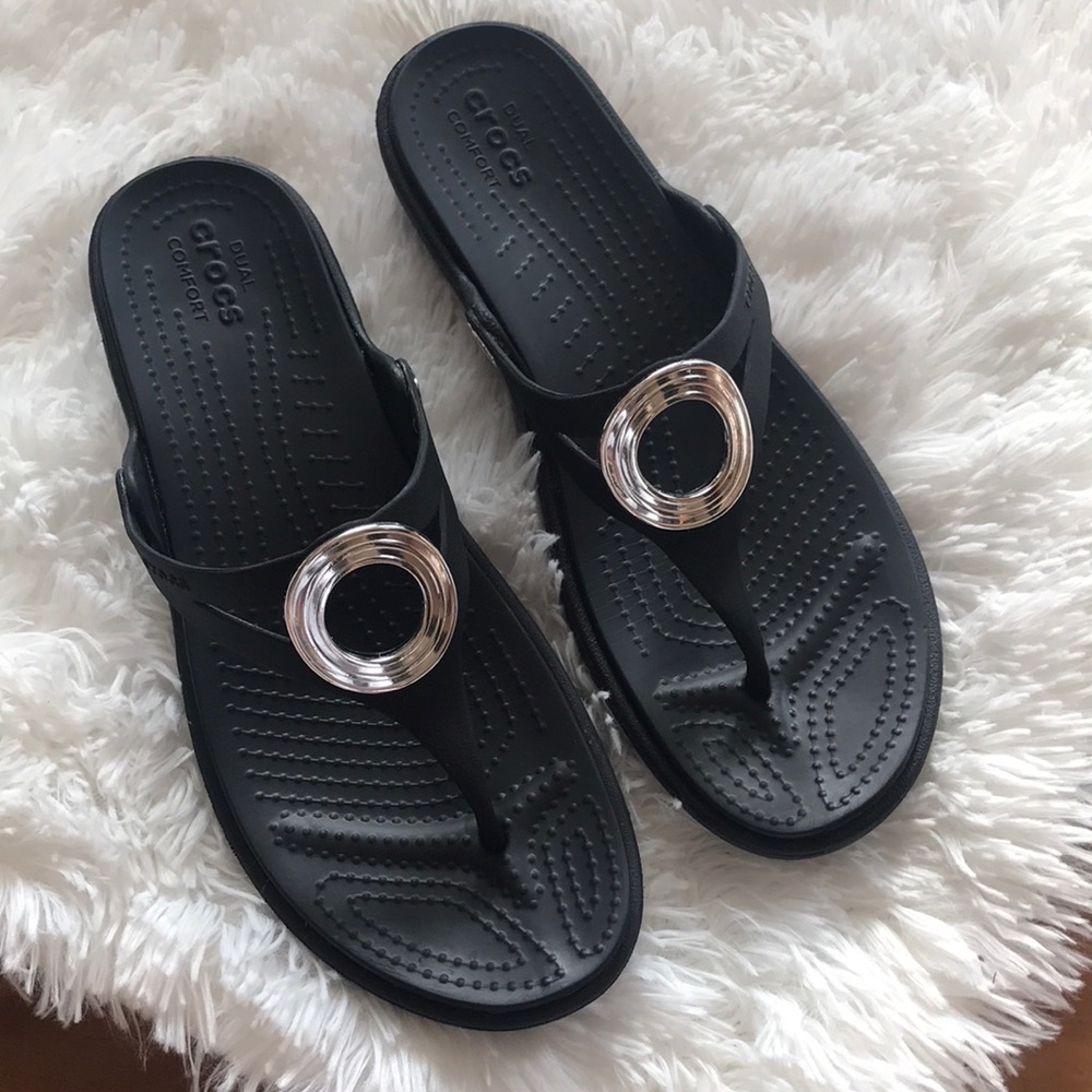 CROCS Dual Comfort Thong Sandals Size 10